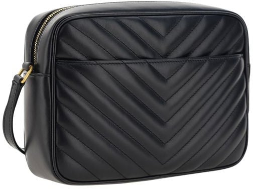 Saint Laurent Saint Laurent Black Calf Leather Bos Taurus Shoulder Bag Zwart