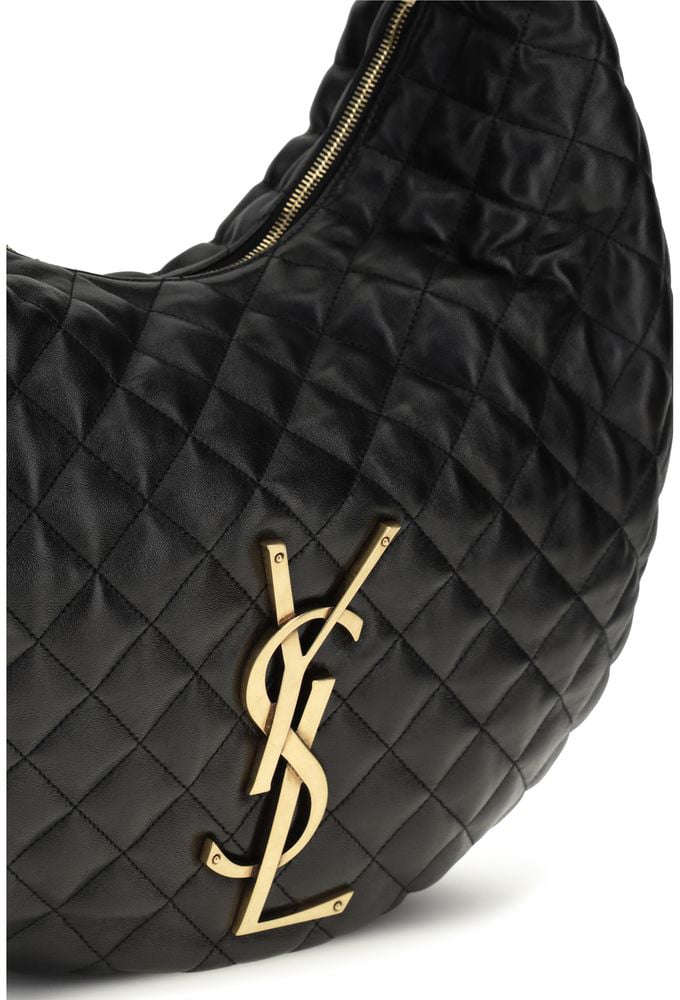 Saint Laurent Saint Laurent Black Lamb Ovis Aries Aries Shoulder Bag Zwart