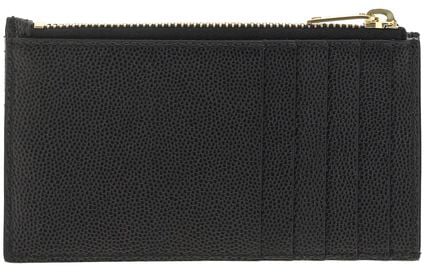 Saint Laurent Saint Laurent Black Calf Leather Bos Taurus Wallet Zwart