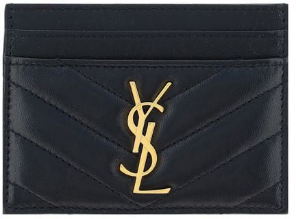 Saint Laurent Saint Laurent Black Lamb Ovis Aries Aries Wallet Zwart