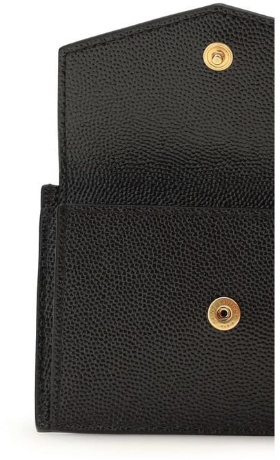 Saint Laurent Saint Laurent Black Calf Leather Bos Taurus Wallet Zwart