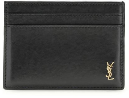 Saint Laurent Saint Laurent Black Calf Leather Bos Taurus Wallet Zwart