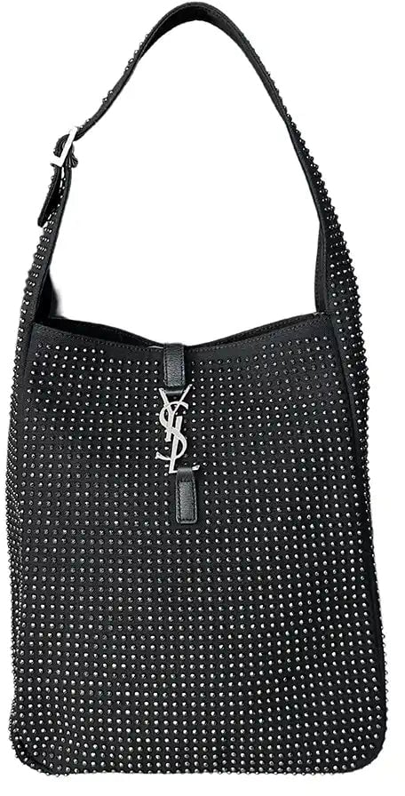 Saint Laurent Saint Laurent medium hobo bag LE 5 À 7 black rivets / mint condition Zwart