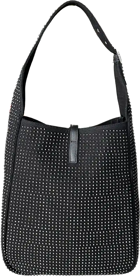 Saint Laurent Saint Laurent medium hobo bag LE 5 À 7 black rivets / mint condition Zwart