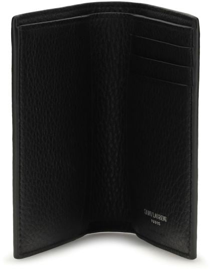 Saint Laurent Saint Laurent Black Calf Leather Bos Taurus Wallet Zwart
