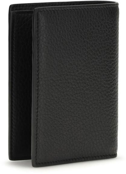 Saint Laurent Saint Laurent Black Calf Leather Bos Taurus Wallet Zwart