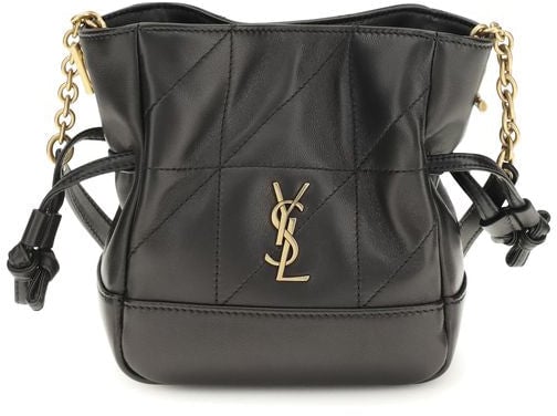 Saint Laurent Saint Laurent Black Lamb Ovis Aries Aries Shoulder Bag Zwart