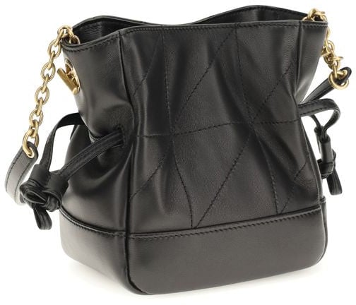 Saint Laurent Saint Laurent Black Lamb Ovis Aries Aries Shoulder Bag Zwart