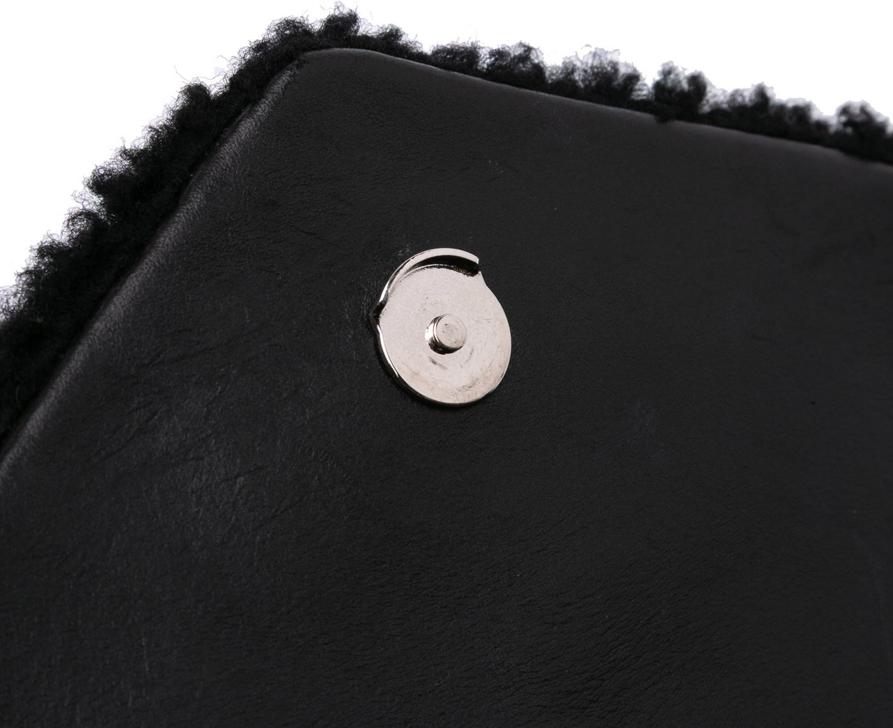 Saint Laurent Toy Shearling Loulou Crossbody Zwart