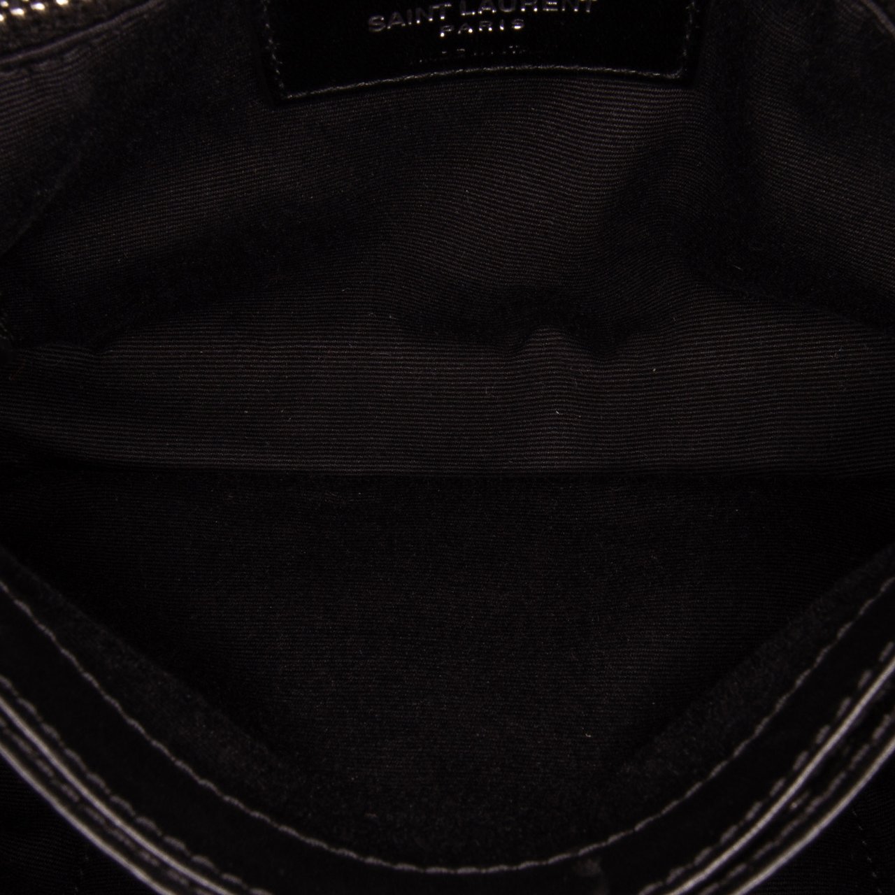 Saint Laurent Toy Shearling Loulou Crossbody Zwart