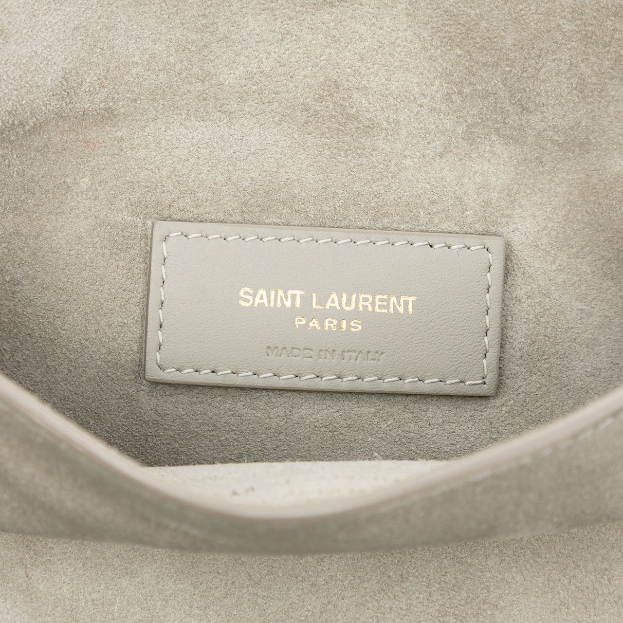 Saint Laurent Medium Shearling Monogram Kate Reversible Shoulder Bag Grijs