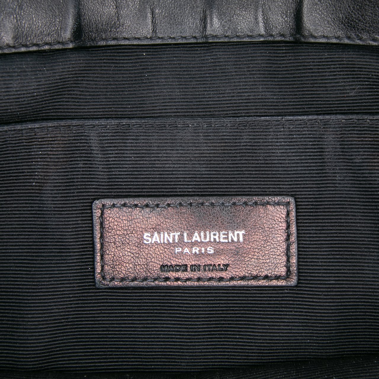Saint Laurent Calfskin Matelasse Monogram Document Holder Zwart