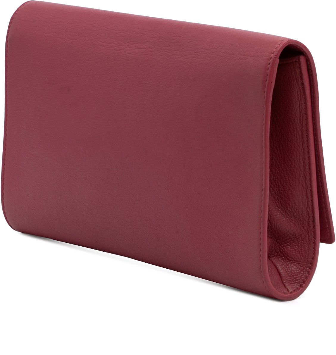 Saint Laurent Large Leather Belle de Jour Clutch Roze