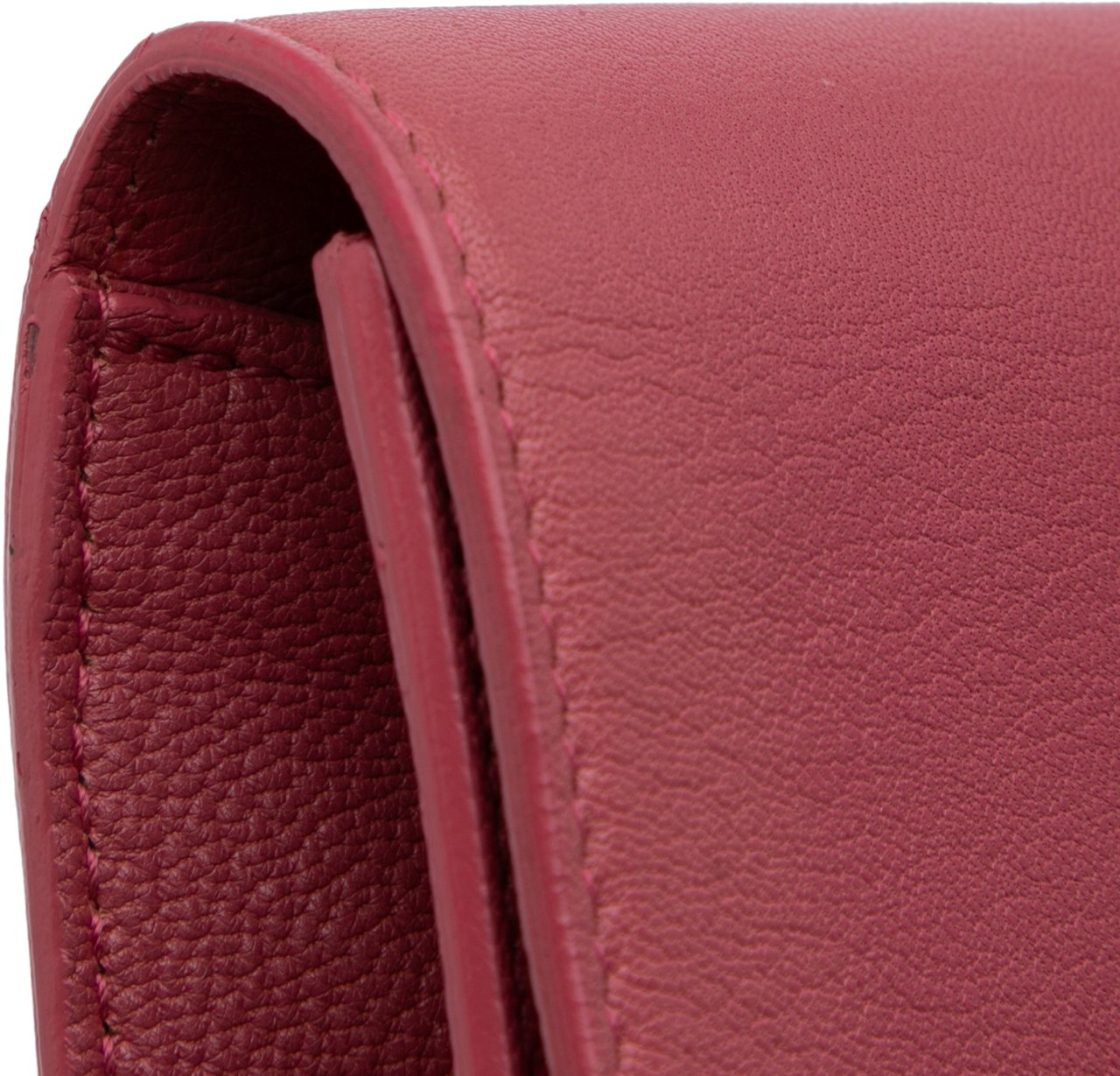 Saint Laurent Large Leather Belle de Jour Clutch Roze