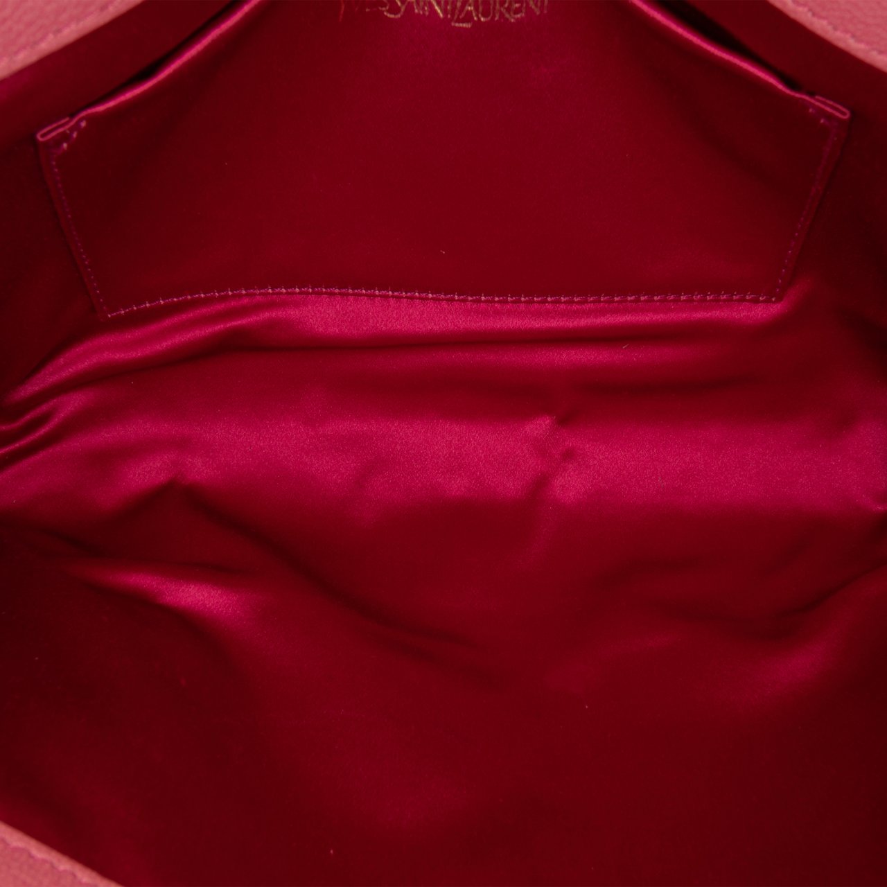 Saint Laurent Large Leather Belle de Jour Clutch Roze
