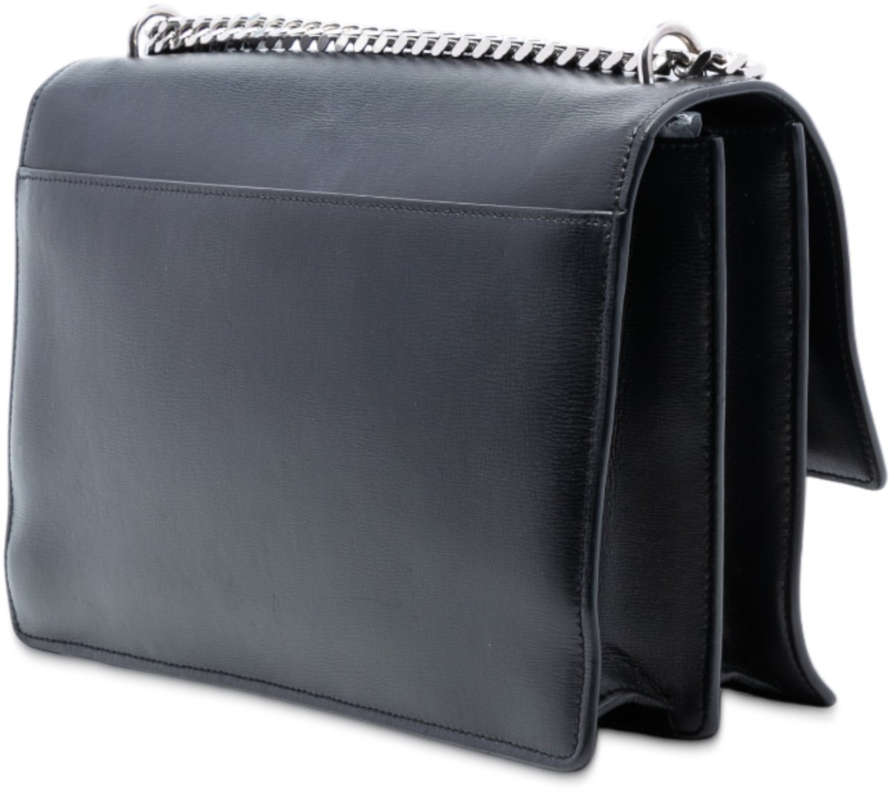 Saint Laurent Large Calfskin Monogram Sunset Crossbody Zwart