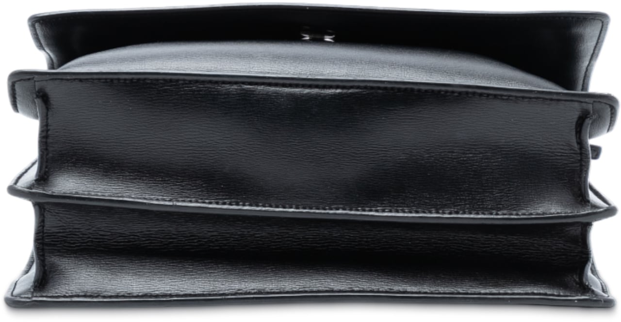 Saint Laurent Large Calfskin Monogram Sunset Crossbody Zwart