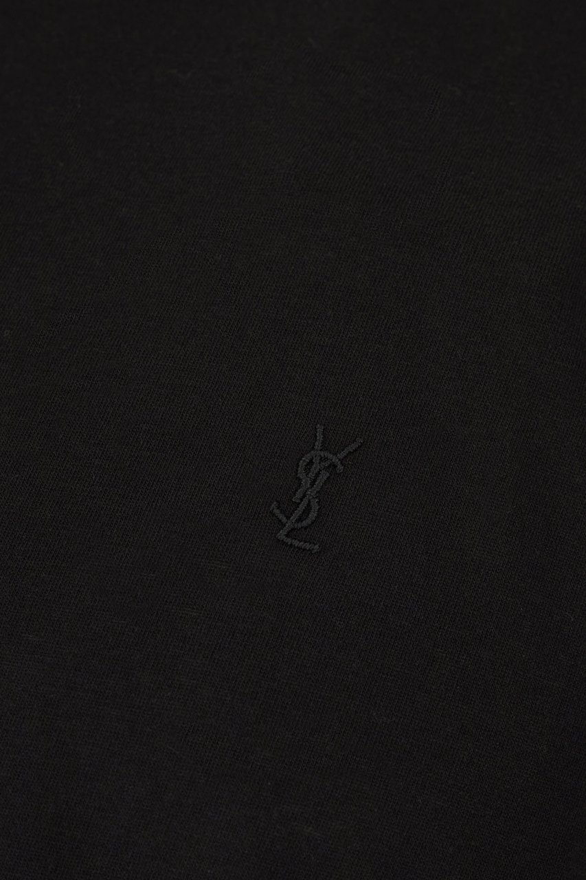 Saint Laurent Black cotton t-shirt Zwart