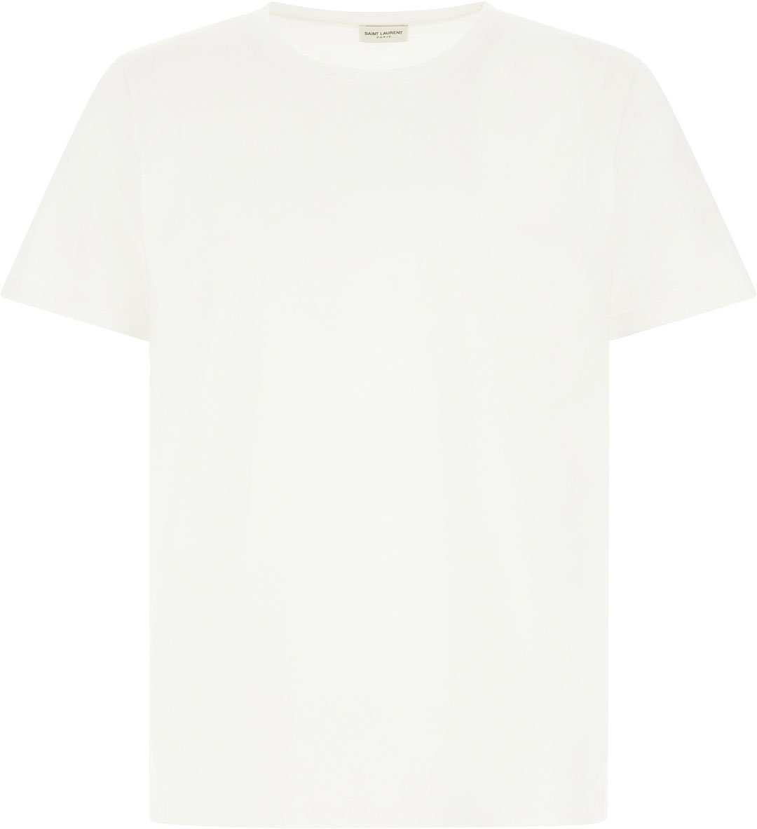 Saint Laurent White cotton t-shirt Zwart