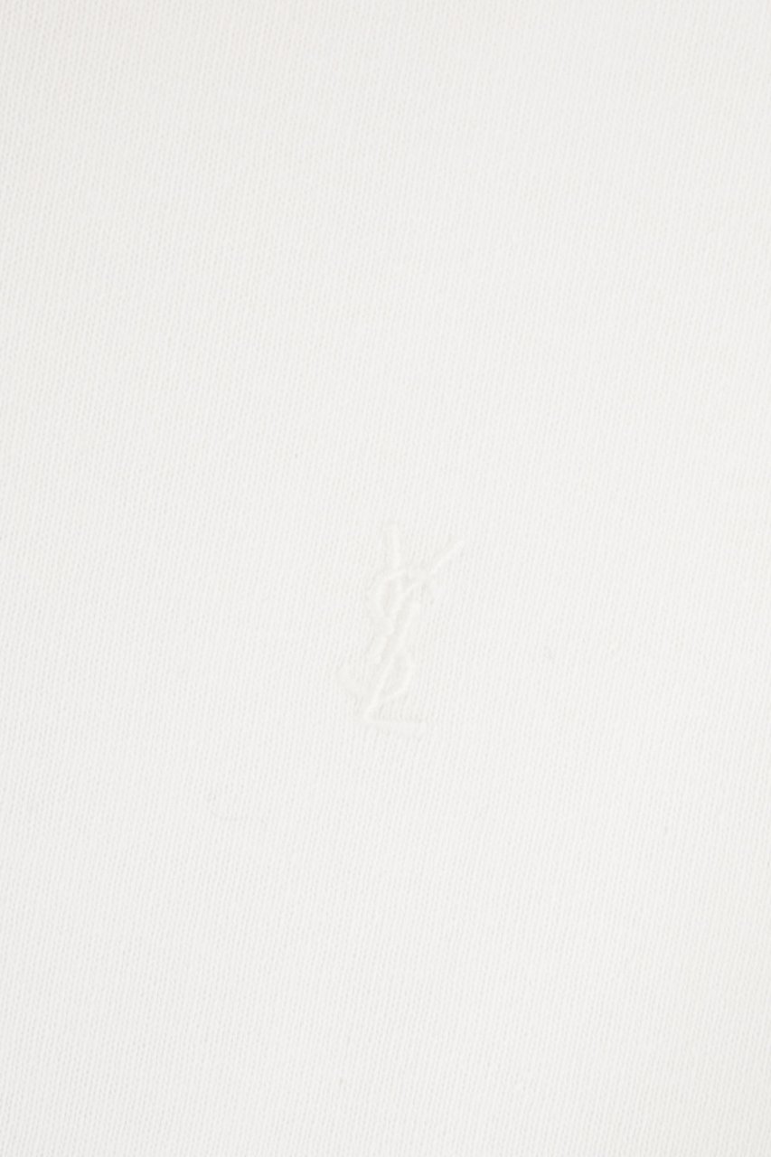 Saint Laurent White cotton t-shirt Zwart