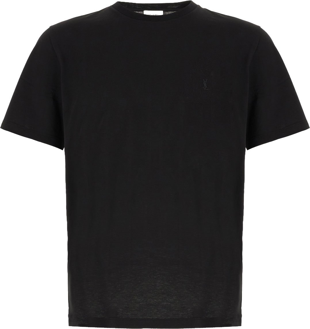 Saint Laurent Black cotton t-shirt Zwart