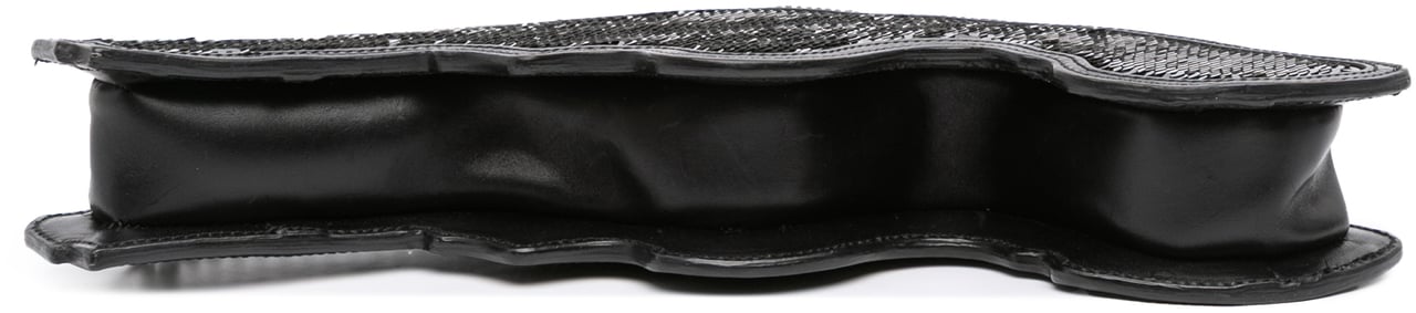 Saint Laurent Sequined Bo Gun Chain Crossbody Zwart