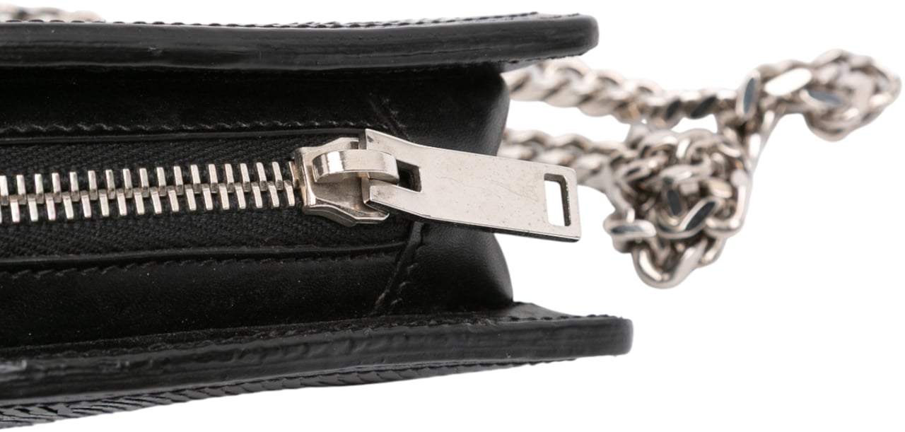 Saint Laurent Sequined Bo Gun Chain Crossbody Zwart