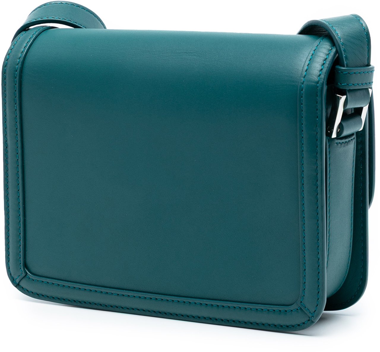 Saint Laurent Small Calfskin Solferino Satchel In Box Blauw