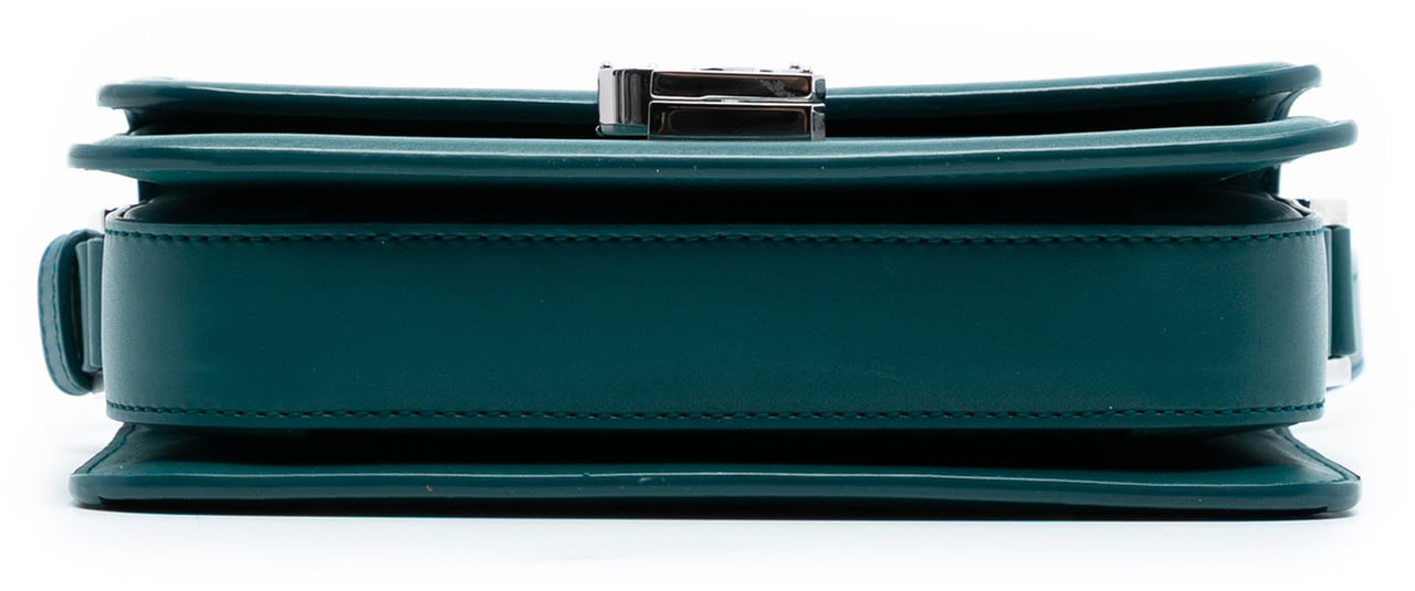 Saint Laurent Small Calfskin Solferino Satchel In Box Blauw