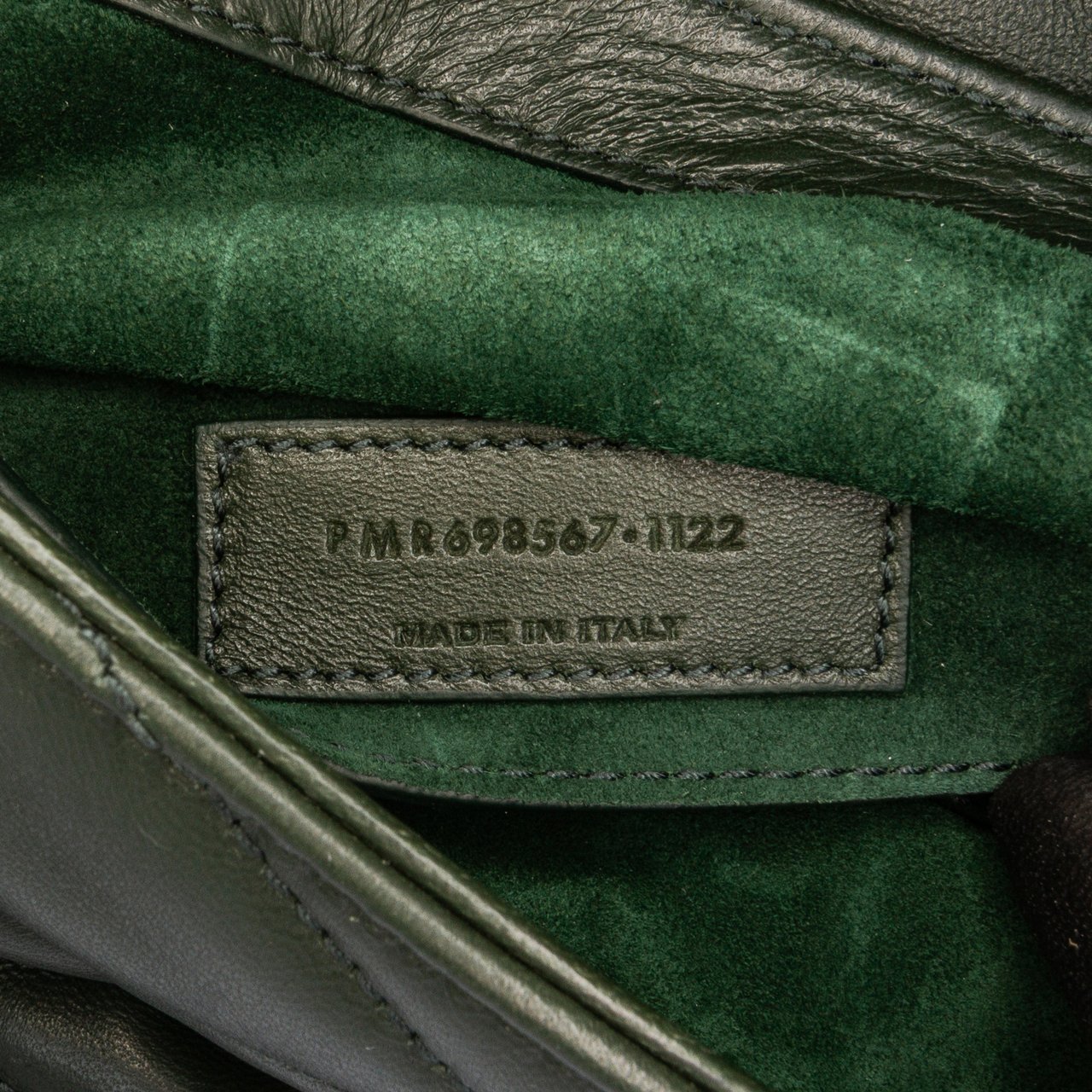 Saint Laurent Quilted Lambskin Le 57 Diamond Shoulder Bag Groen