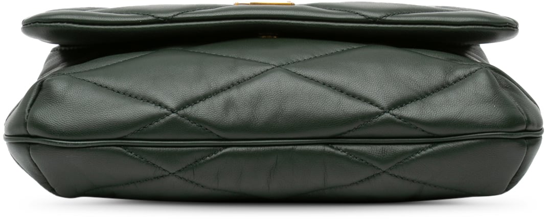 Saint Laurent Quilted Lambskin Le 57 Diamond Shoulder Bag Groen