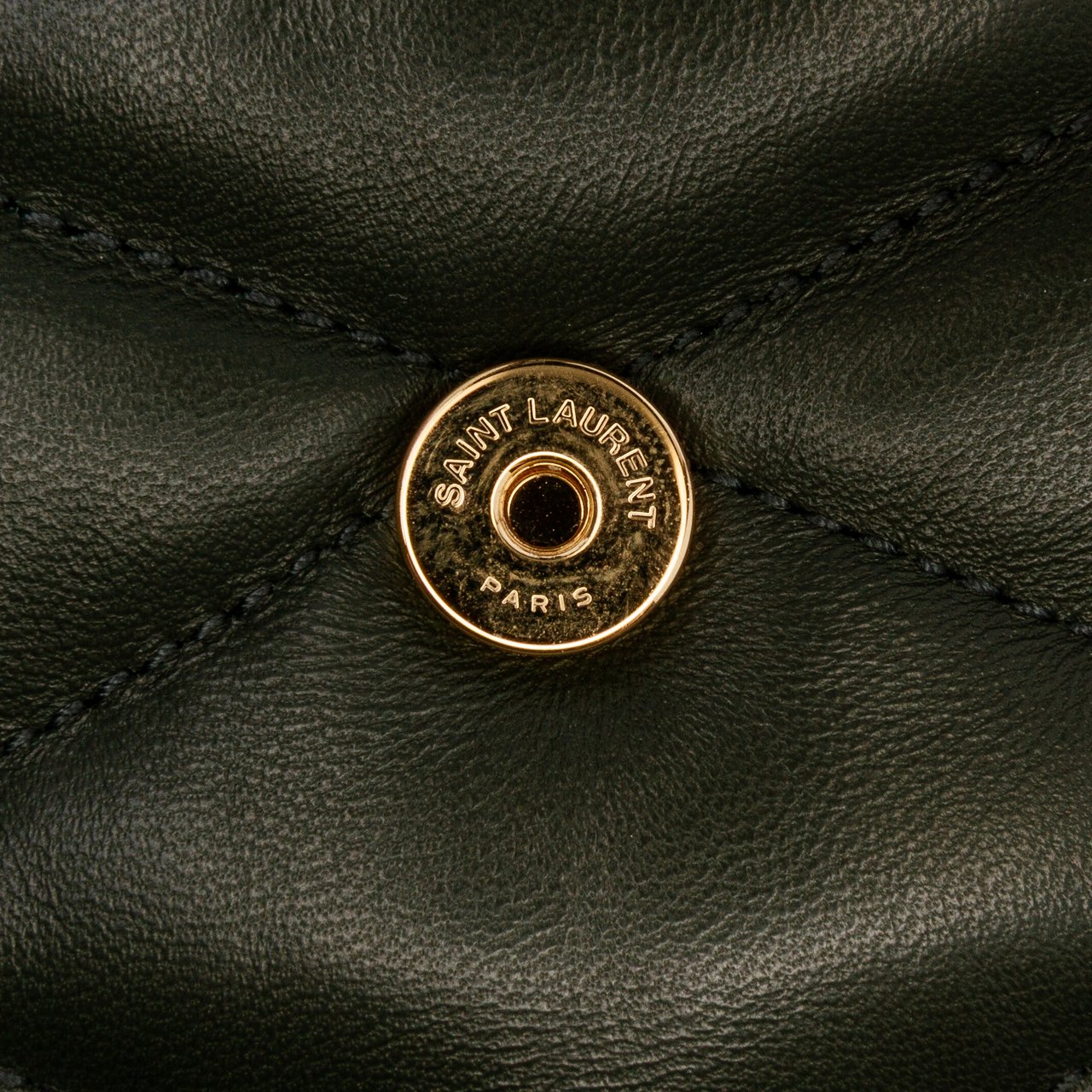 Saint Laurent Quilted Lambskin Le 57 Diamond Shoulder Bag Groen