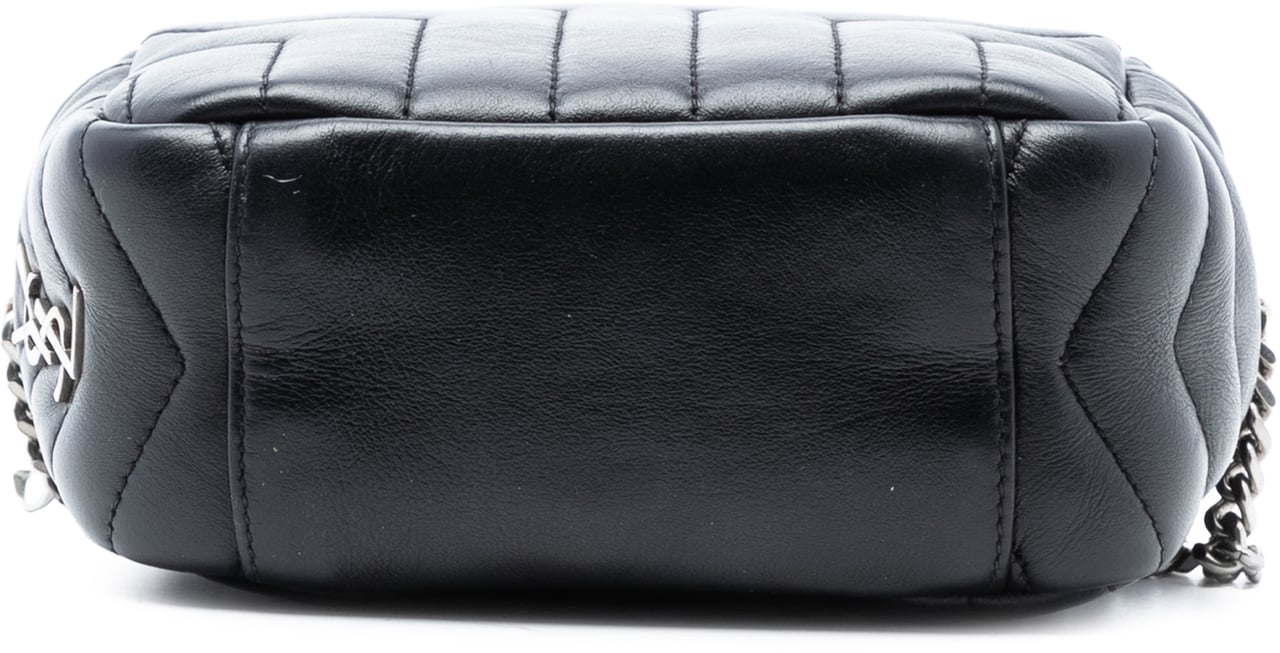 Saint Laurent Small Calfskin Loulou Bowling Bag Zwart