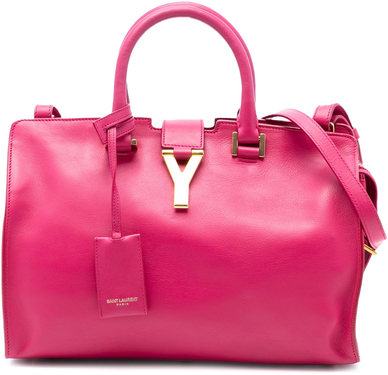 Saint Laurent Small Calfskin Cabas Chyc Satchel Roze