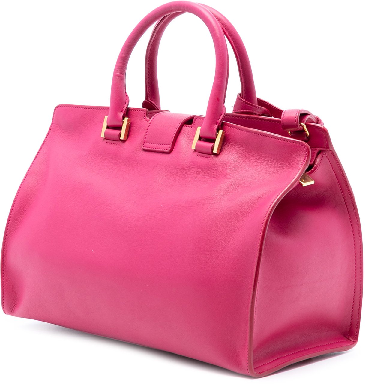 Saint Laurent Small Calfskin Cabas Chyc Satchel Roze