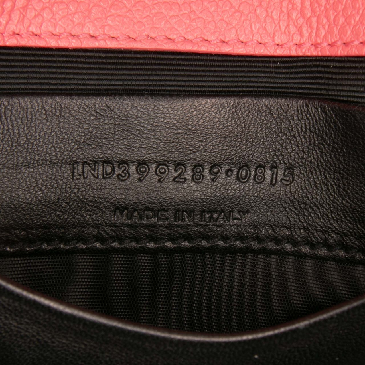 Saint Laurent Baby Grained Calfskin Chevron Classic Monogram Chain Bag Roze