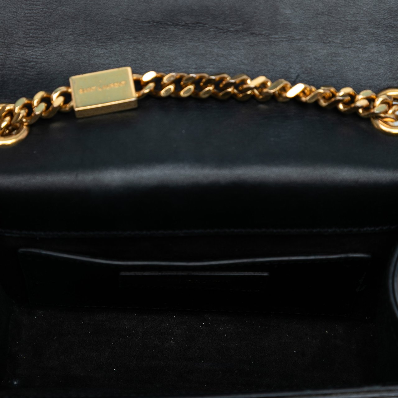 Saint Laurent Small Leather Monogram Kate Tassel Crossbody Zwart