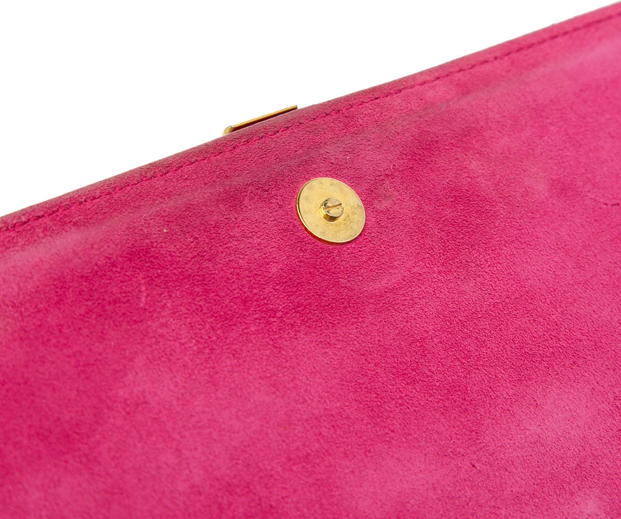 Saint Laurent Leather Chyc Ligne Clutch Roze