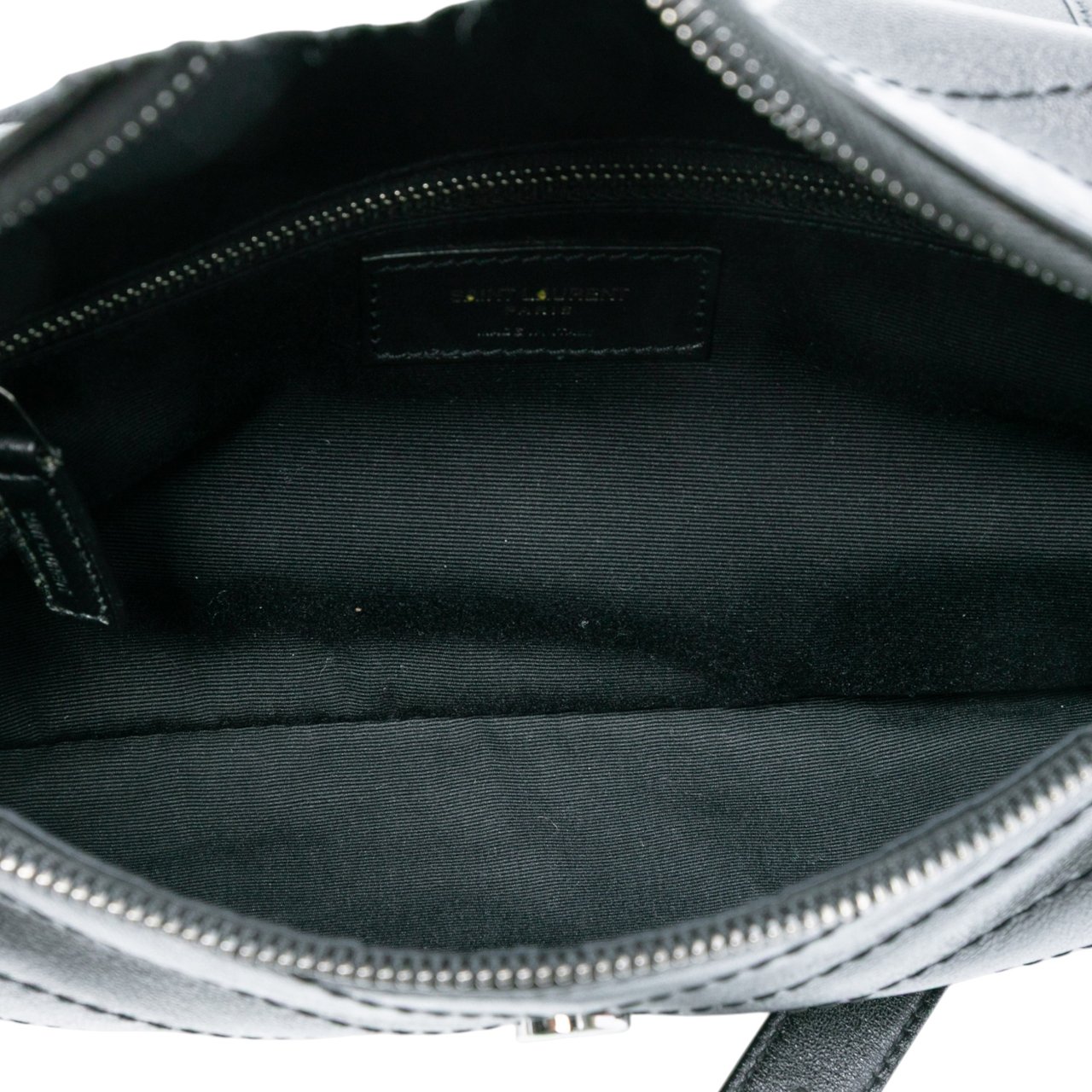 Saint Laurent Studded Calfskin Stardust Monogram Niki Body Bag Zwart