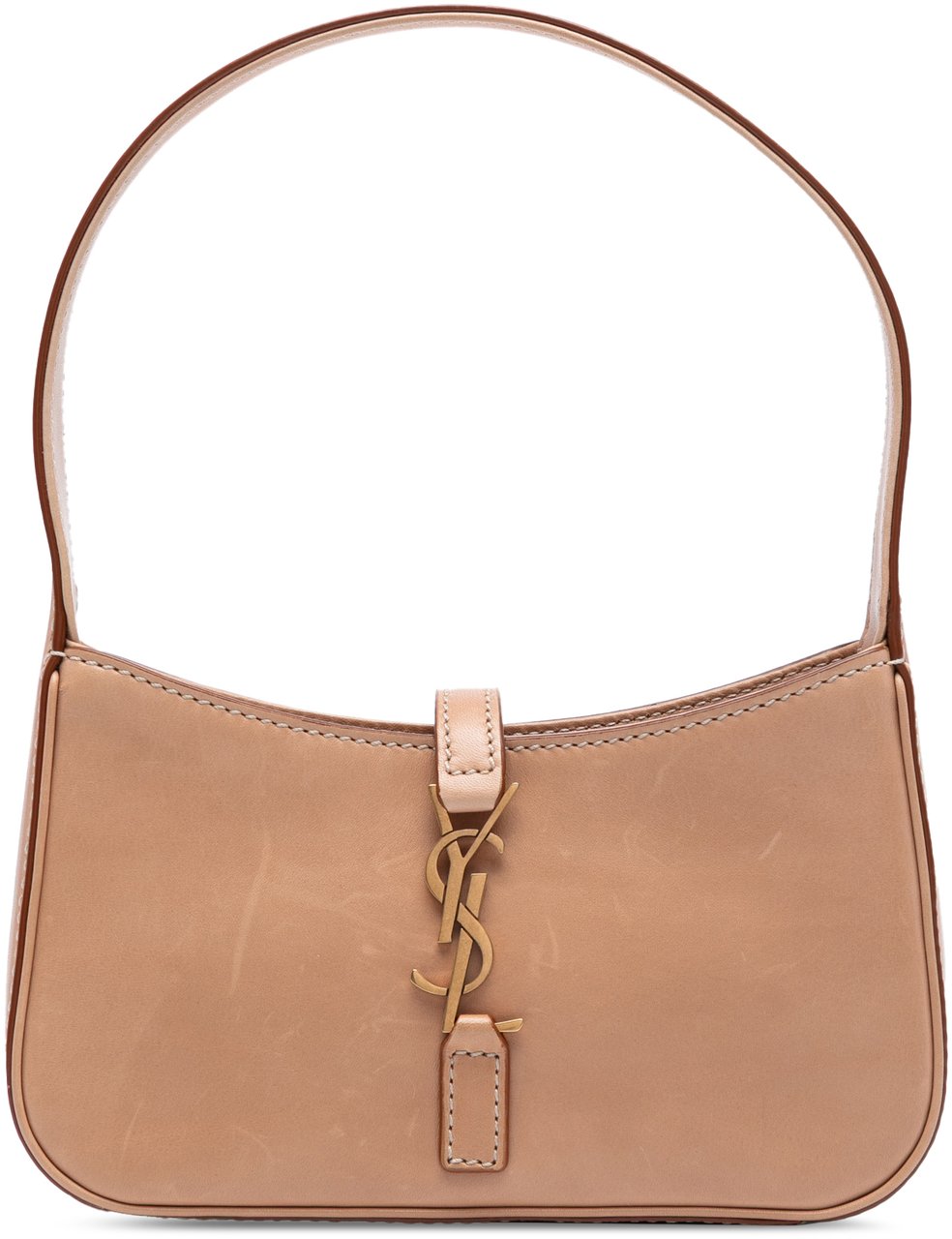 Saint Laurent Mini Smooth Calfskin Le 5 a 7 Hobo Bruin