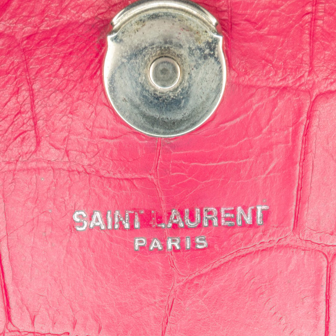 Saint Laurent Medium Embossed Kate Tassel Crossbody Roze