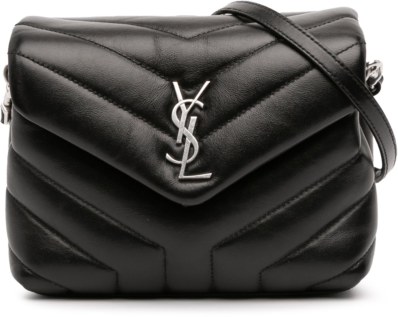 Saint Laurent Toy Leather Monogram LouLou Crossbody Zwart