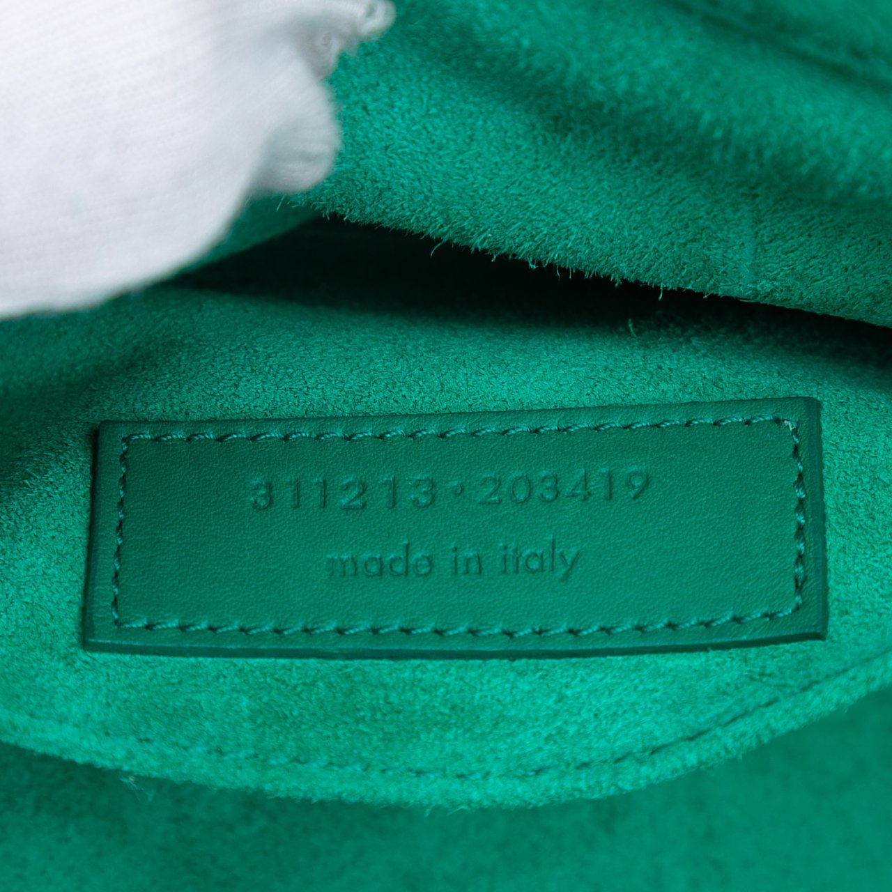 Saint Laurent Leather Chyc Ligne Clutch Groen