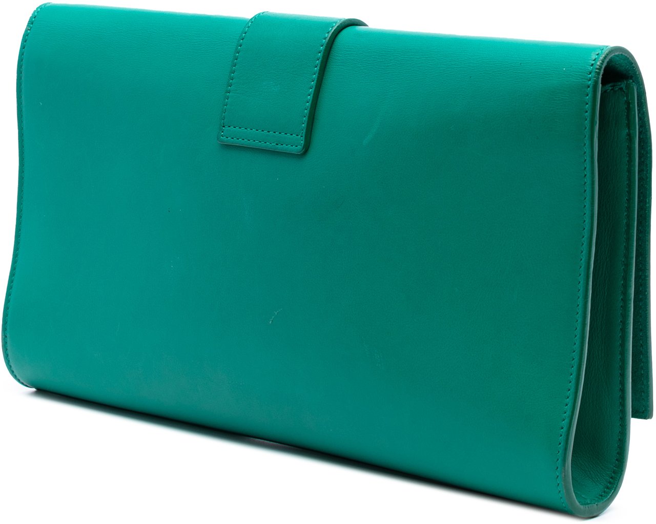 Saint Laurent Leather Chyc Ligne Clutch Groen