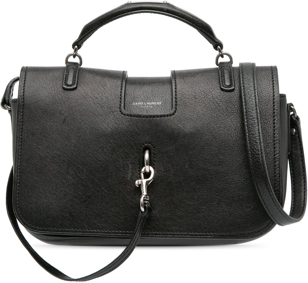 Saint Laurent Medium Lambskin Charlotte Messenger Bag Zwart