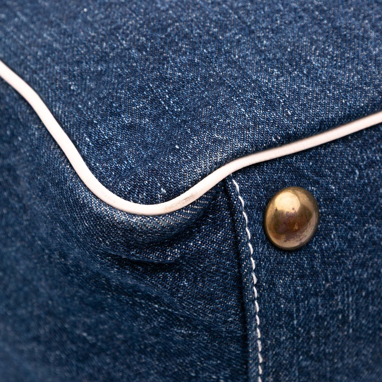 Saint Laurent Denim Y Mail Tote Blauw