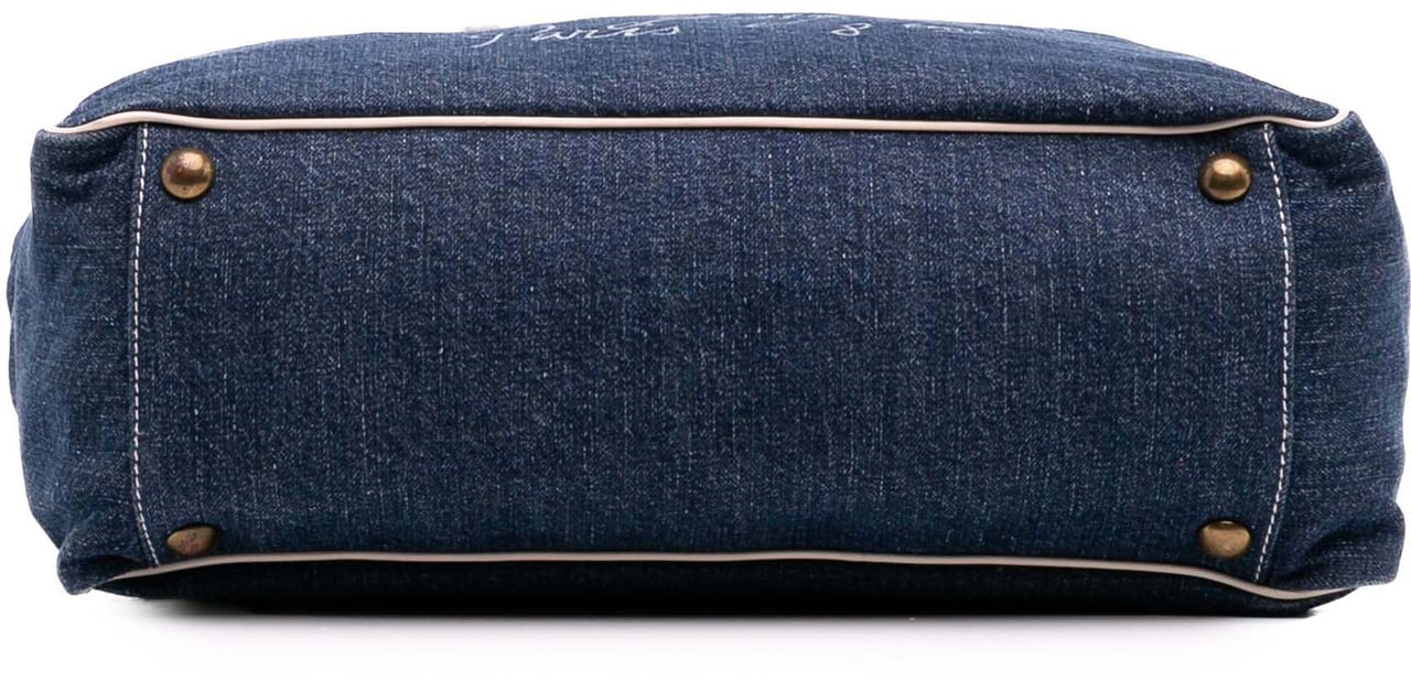 Saint Laurent Denim Y Mail Tote Blauw