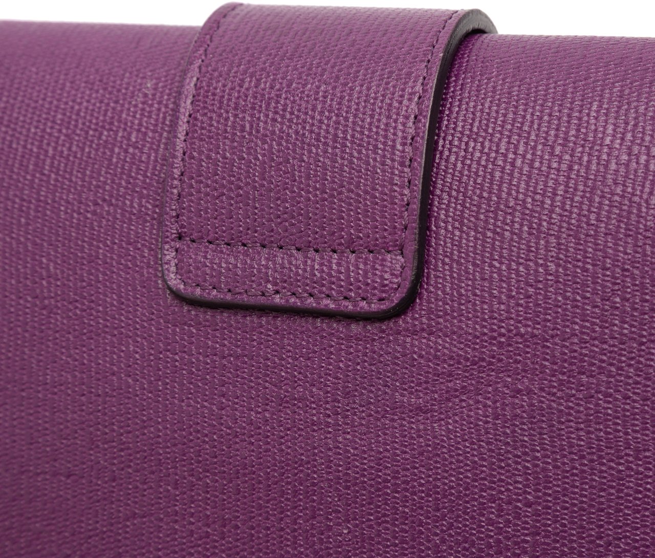 Saint Laurent Textured Leather Chyc Ligne Clutch Paars