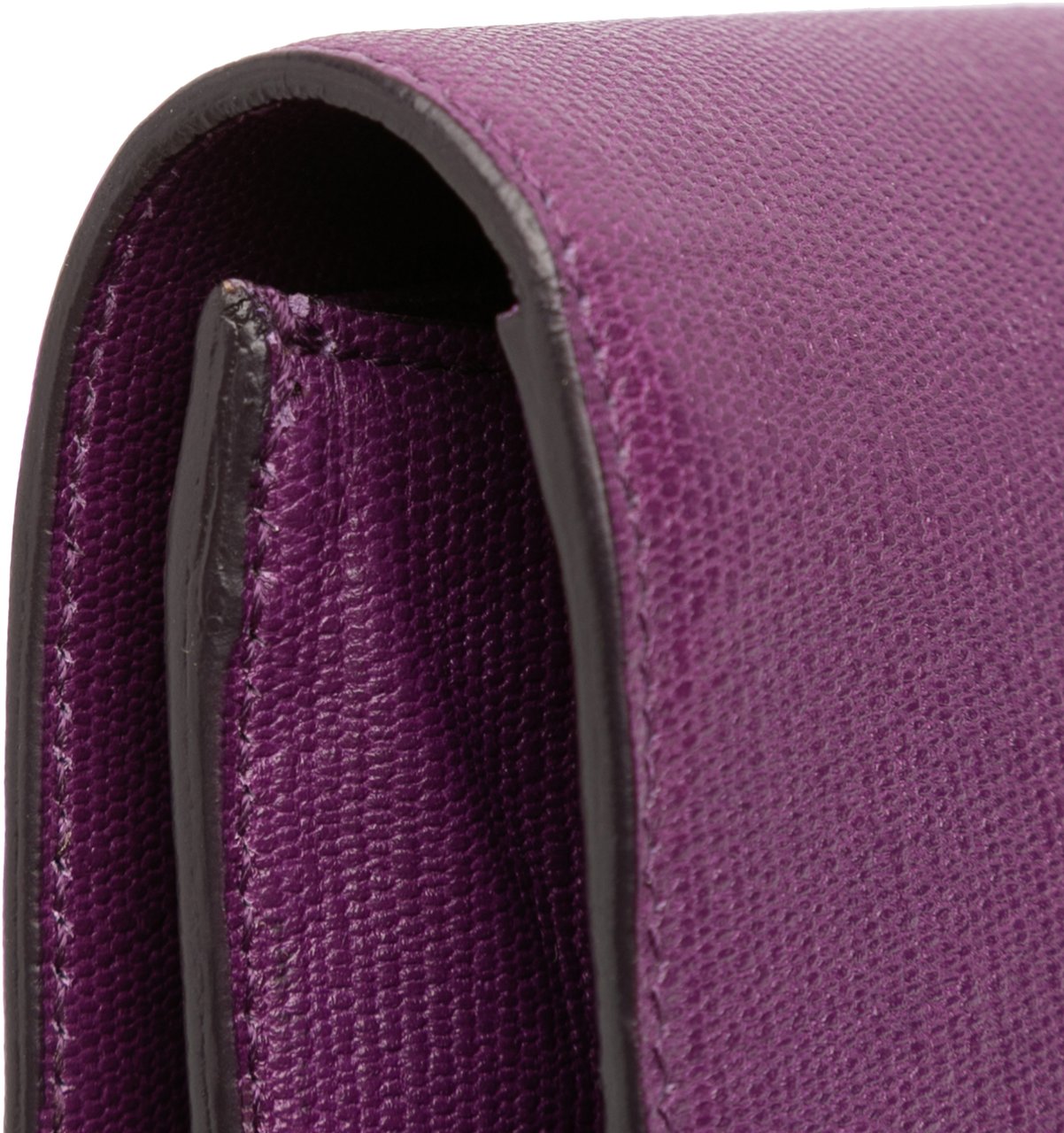 Saint Laurent Textured Leather Chyc Ligne Clutch Paars