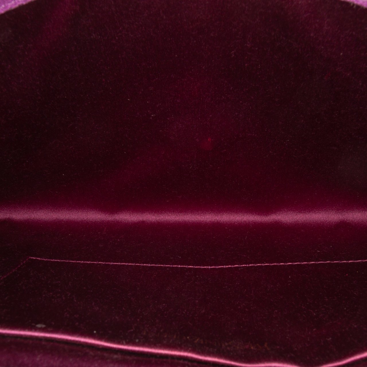 Saint Laurent Textured Leather Chyc Ligne Clutch Paars